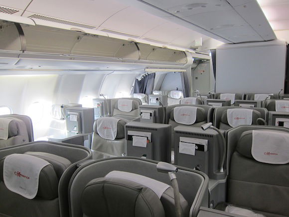 Forward business class cabin