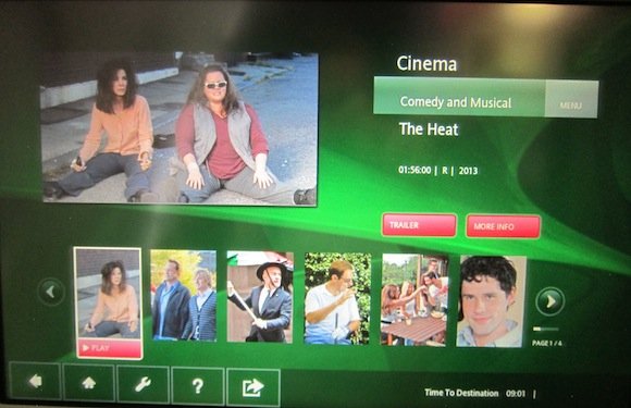 The Heat movie during flight