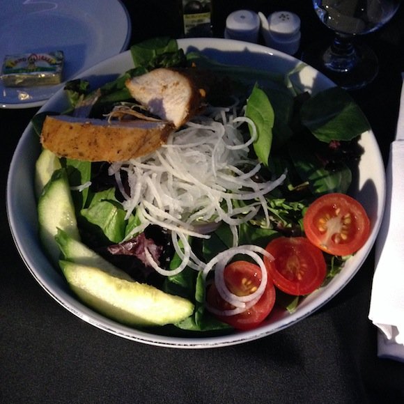 American first class salad with chicken