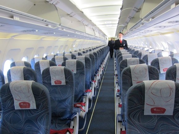 Czech Airlines A319 economy class cabin
