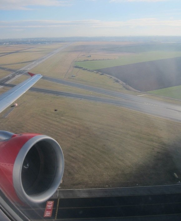 View after takeoff from Prague on Czech Airlines
