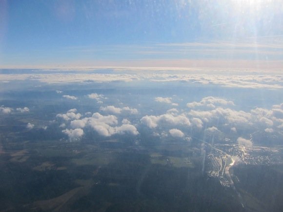 Inflight view on Czech Airlines
