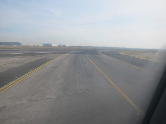 Beginning of taxiing into Rome