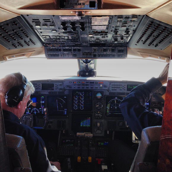 Flight deck and pilots