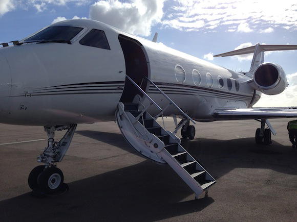 Gulfstream IV on arrival in San Diego