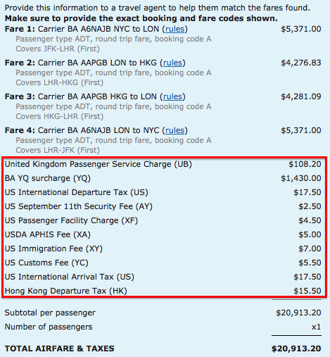 British-Airways-Fuel-Surcharge-Breakdown