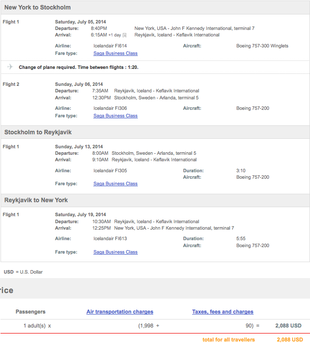 Icelandair-Fares