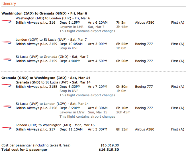 British-Airways-Itinerary