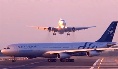 Video Of Near Miss Between Two Planes At Barcelona Airport
