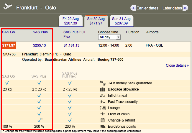 SAS-Plus-Fare