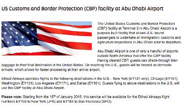 Which Flights Use Etihad’s Abu Dhabi Pre-Clearance Facility?