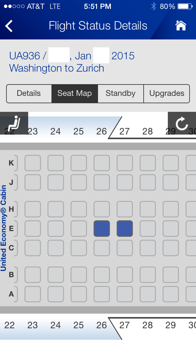The last two empty seats on the seatmap were between members of my family.