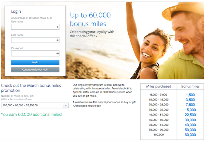 AAdvantage-Bonus