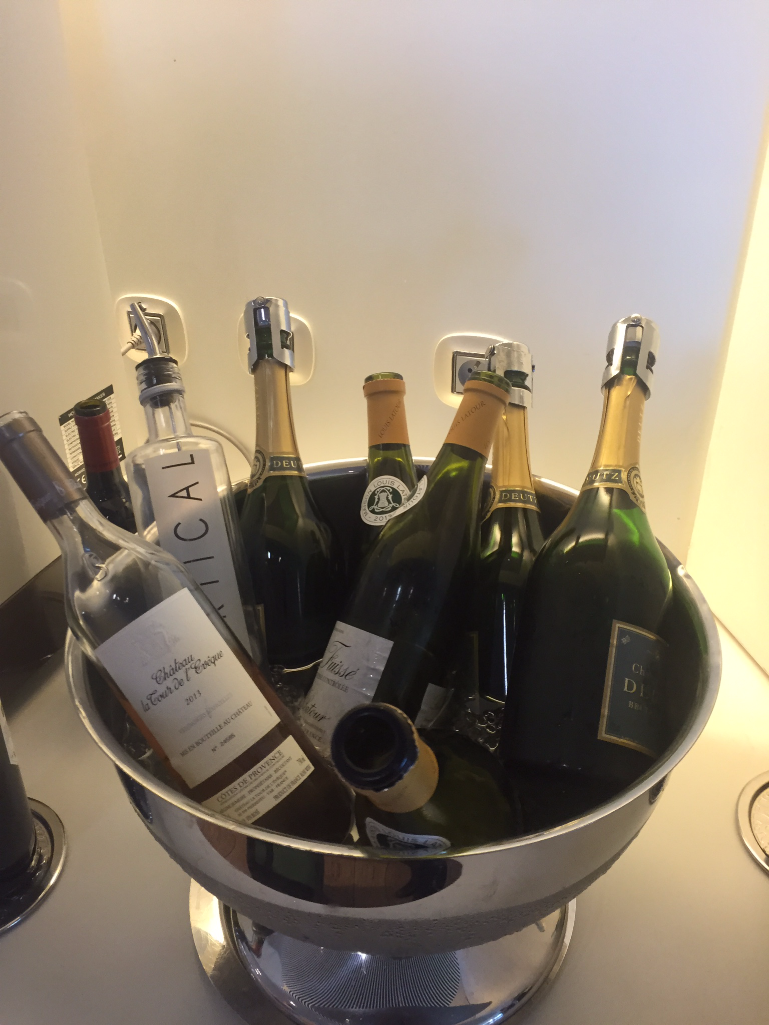 Champagne and wine offerings