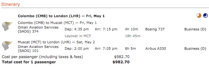 Oman-Air-Fare