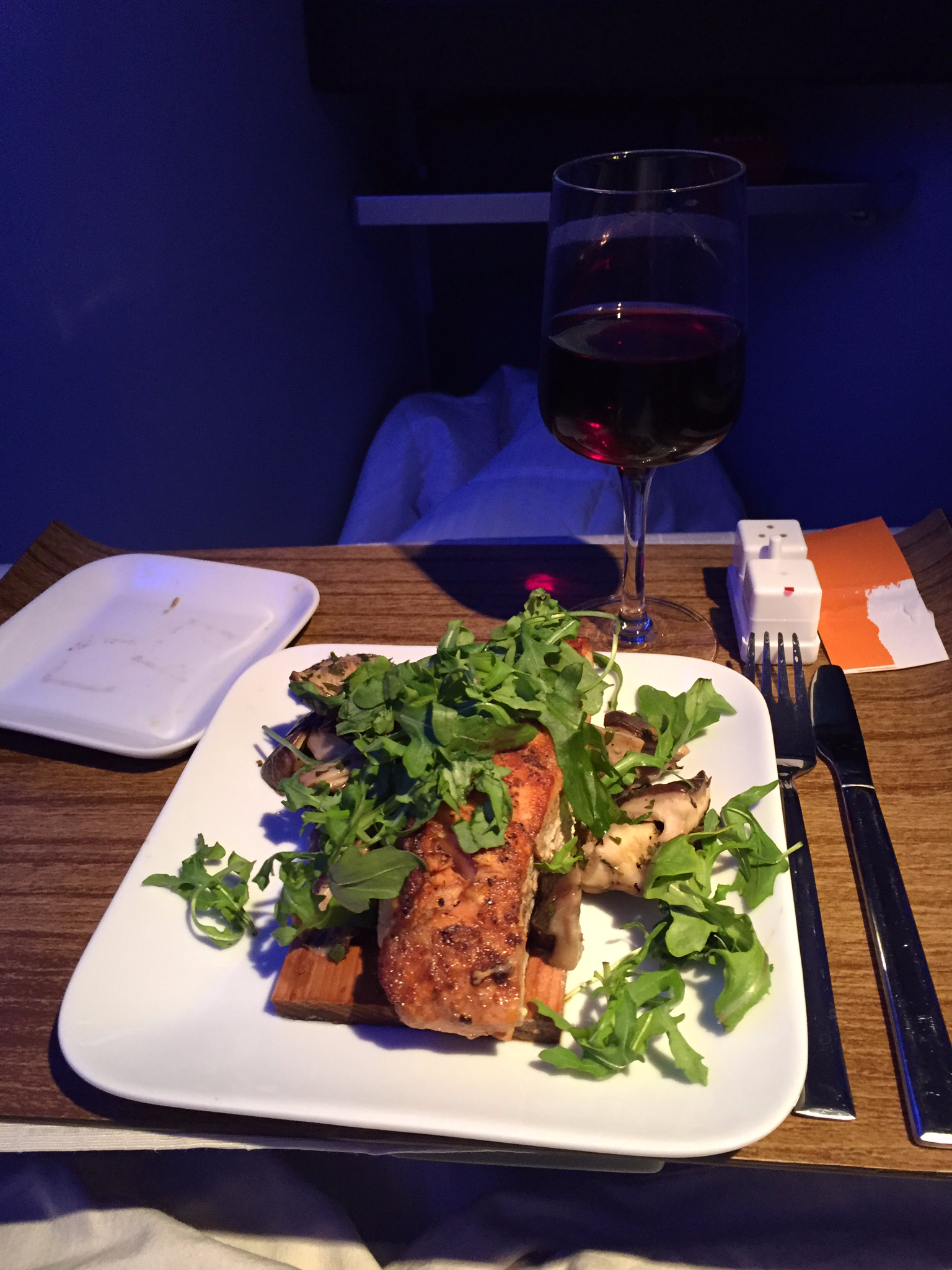 Cedar plank salmon and Au Bon Climat pinot noir