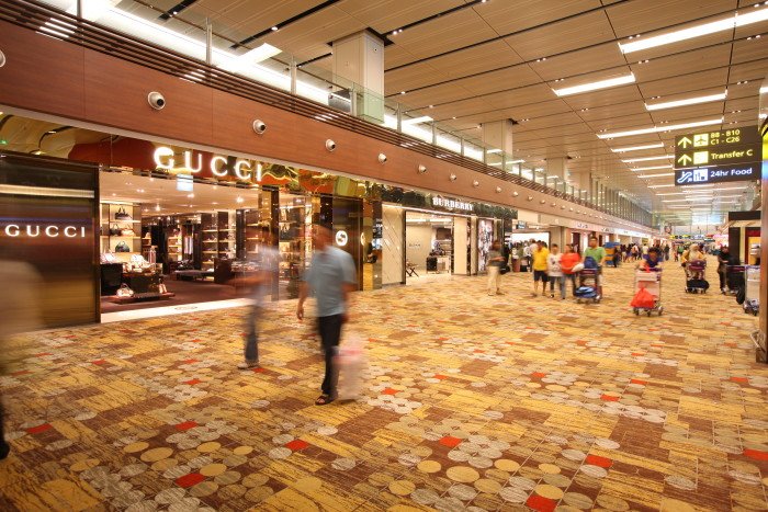 Shopping concourse at Singapore Changi Airport