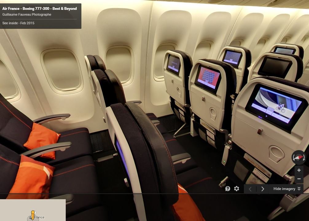 Air France new 777 economy cabin 