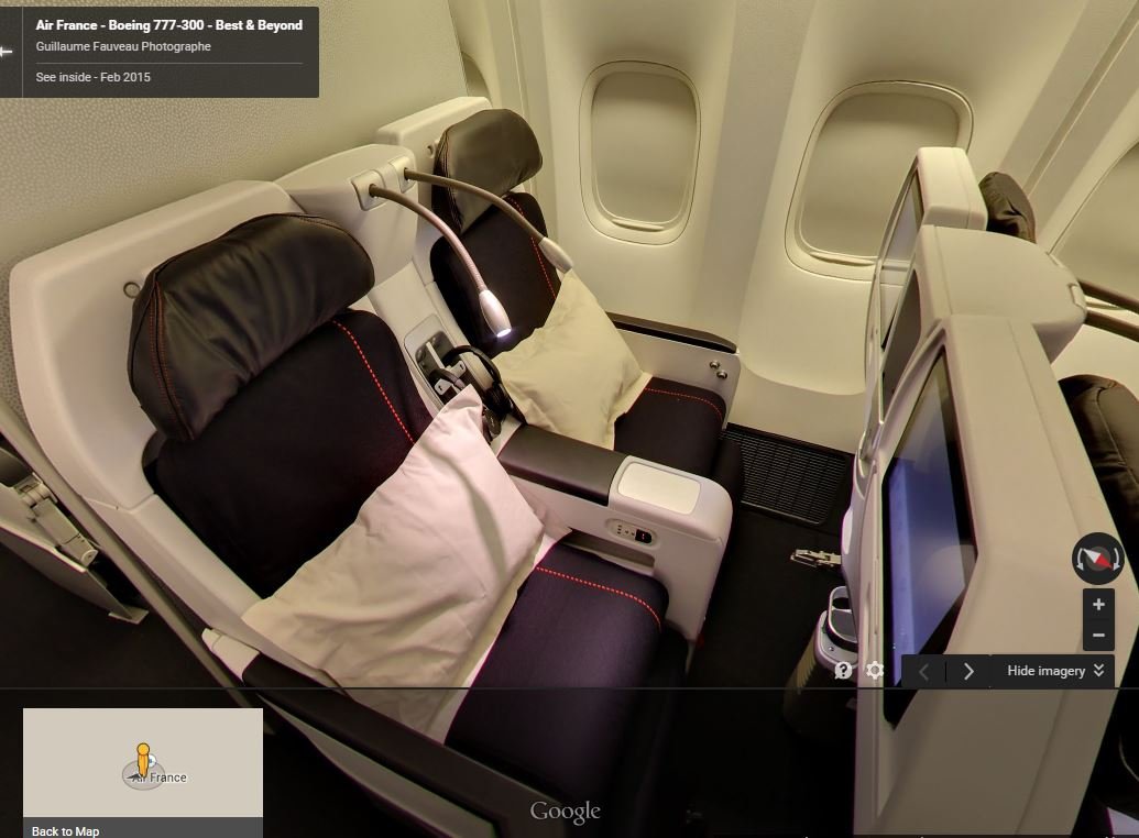 Air France new 777 premium economy cabin 