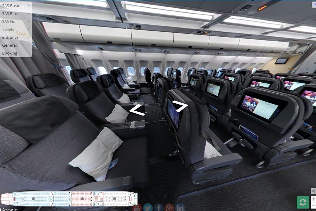 SAS Plus premium economy cabin