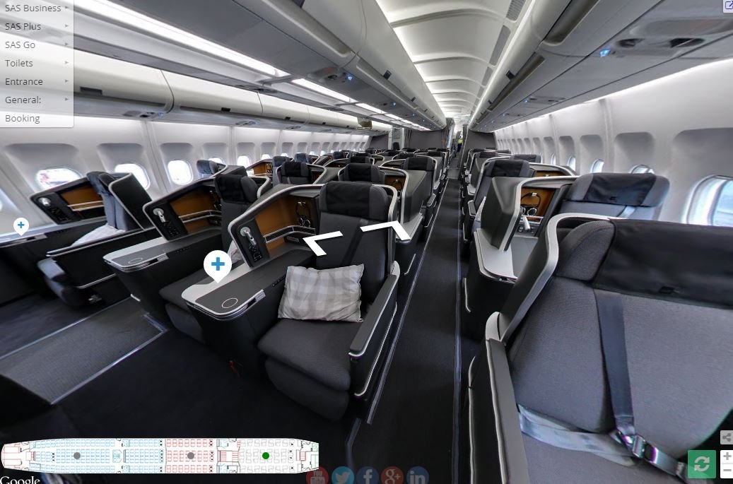 SAS new business class cabin