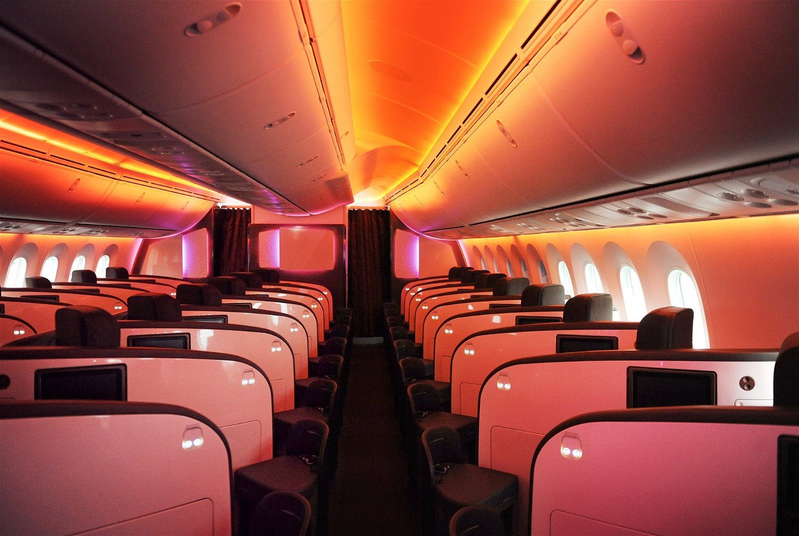 Virgin's new 787 Upper Class interior, which looks fabulous once you get past the janky wine list