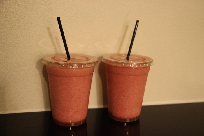 Free smoothies courtesy of our drink chits 