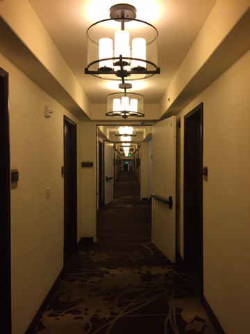 Hyatt Santa Barbara first floor guestroom corridor