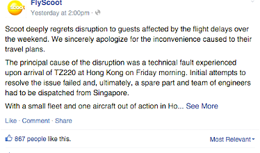 Scoot CEO Apologizes For Riot & Flight Delay… Sort Of