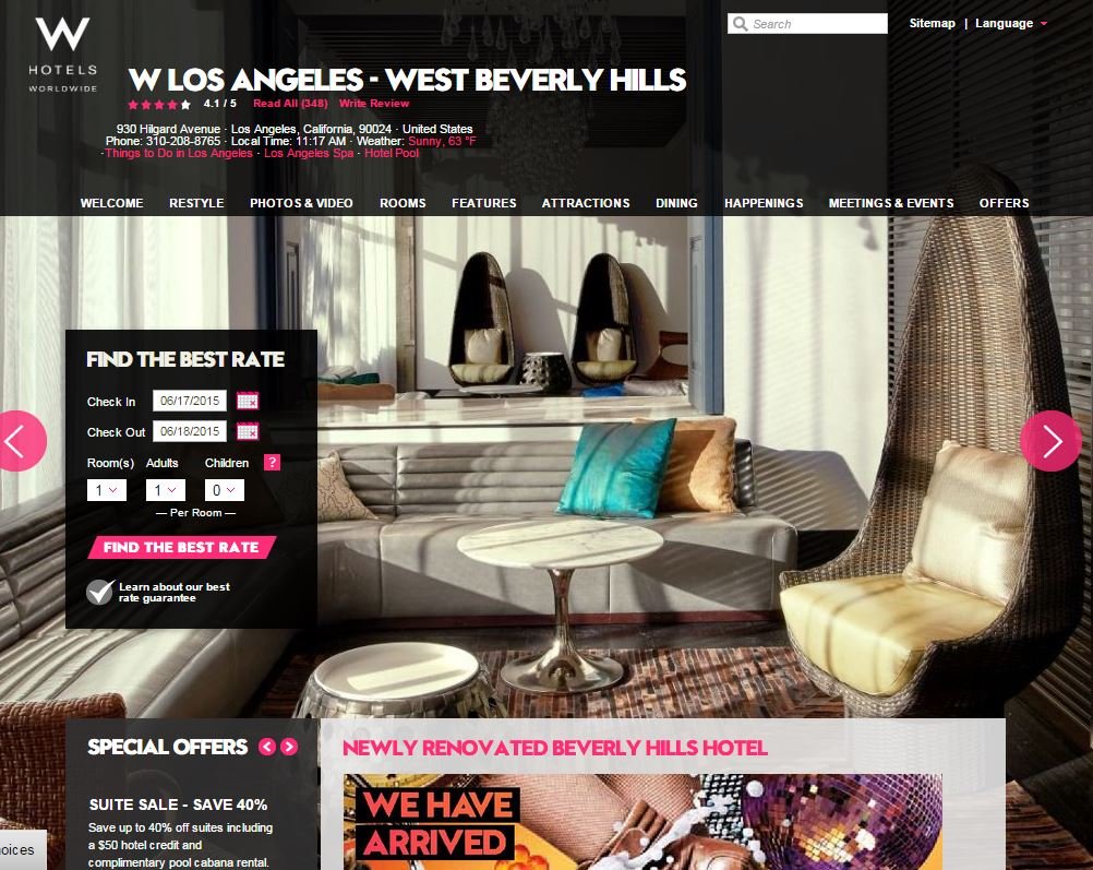 W Los Angeles - West Beverly Hills, a "newly renovated Beverly Hills hotel"
