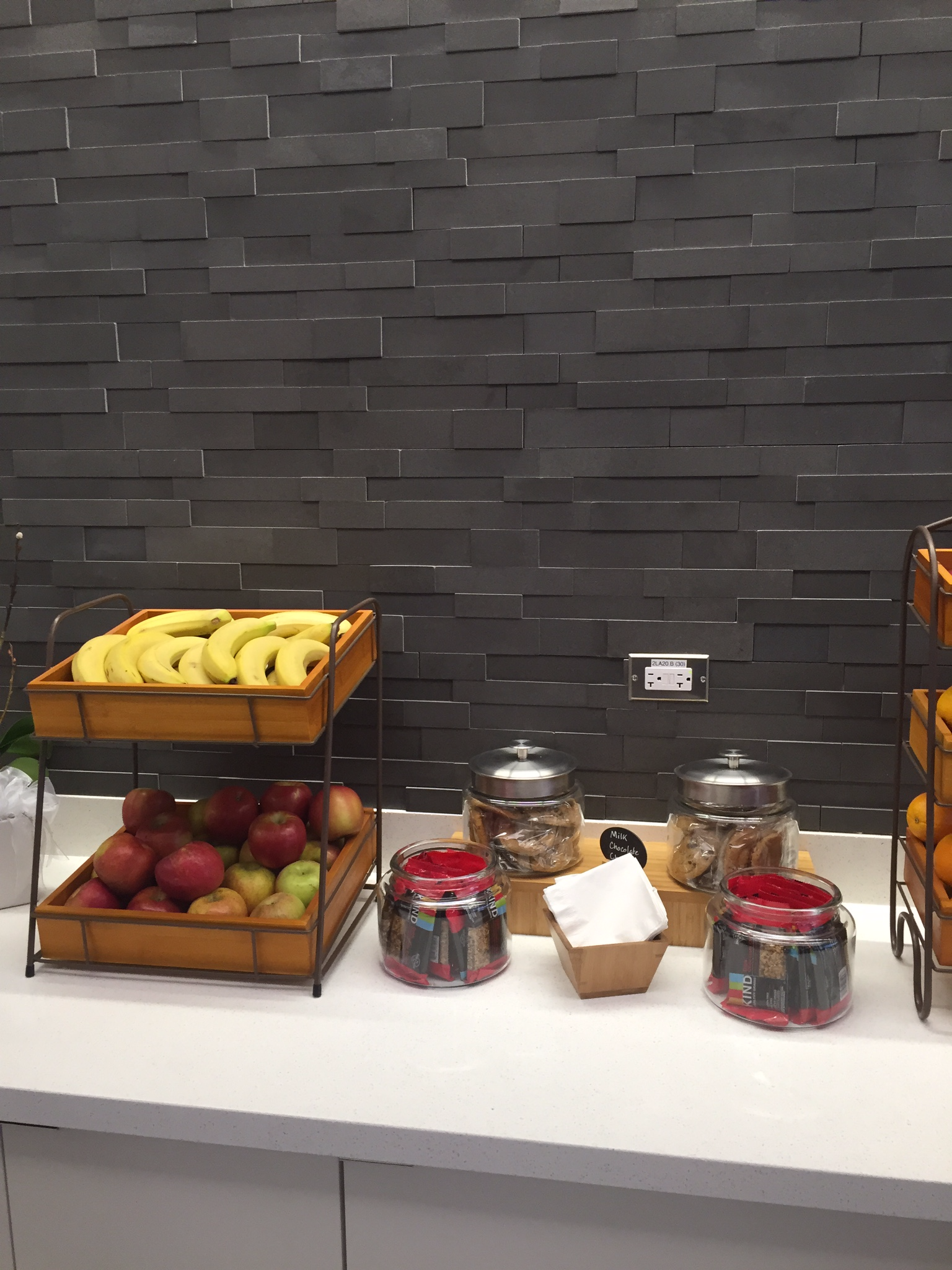 Delta ONE Lounge at LAX food display
