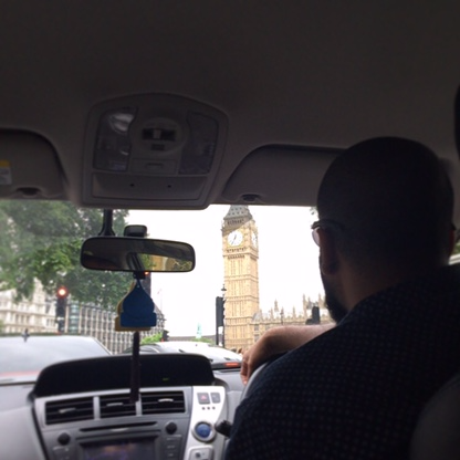 View from my Uber in London