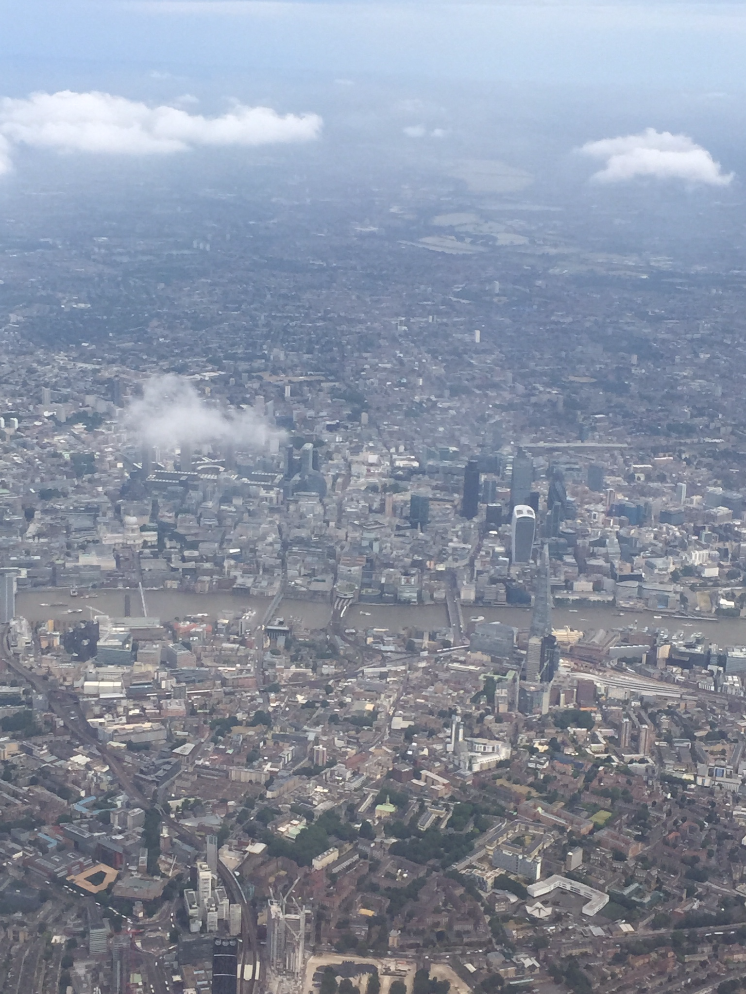 Smashing view of London from landing approach