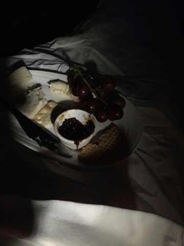Cheese and crackers in bed!