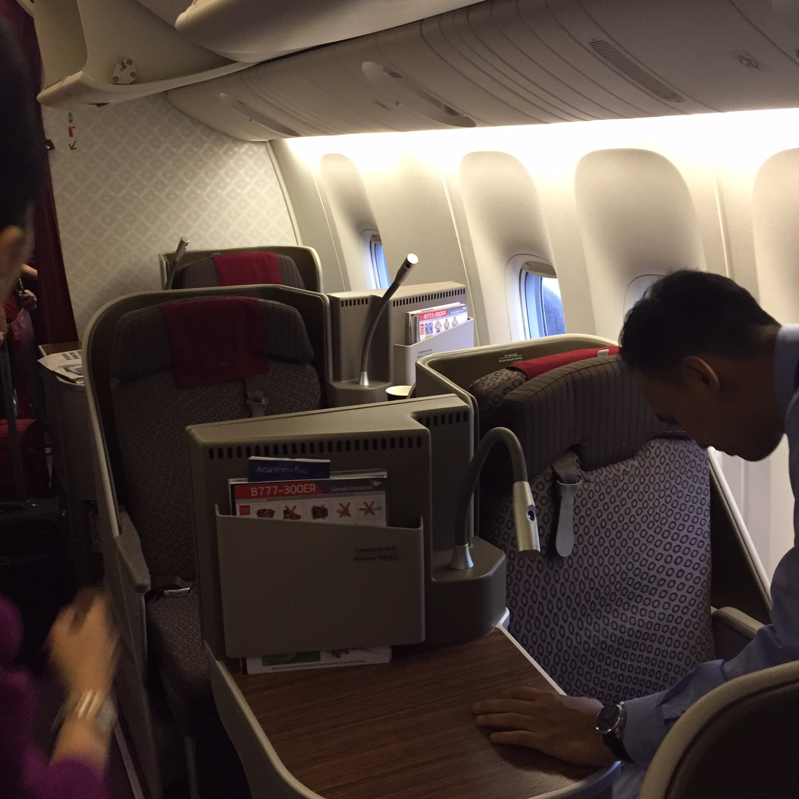 Garuda's business class cabin