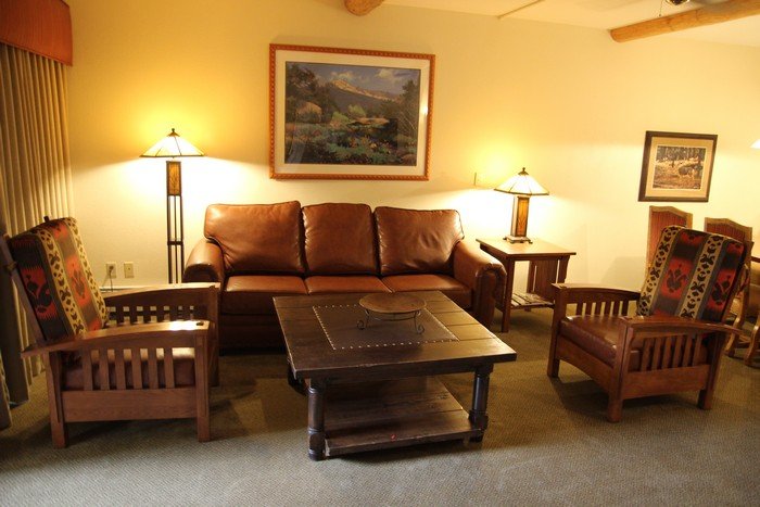 Lodge-style living area