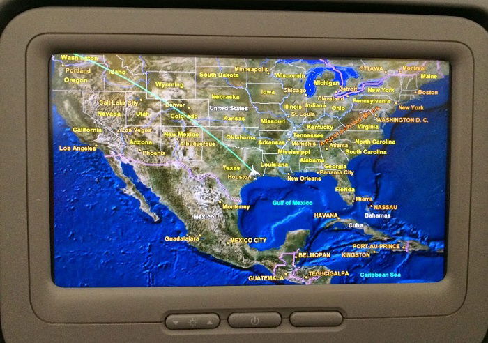 Flight map on the seatback IFE