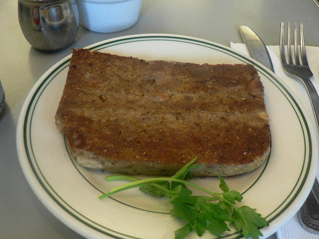 Scrapple, a not-New York dish I will NOT be ordering at NY-LON