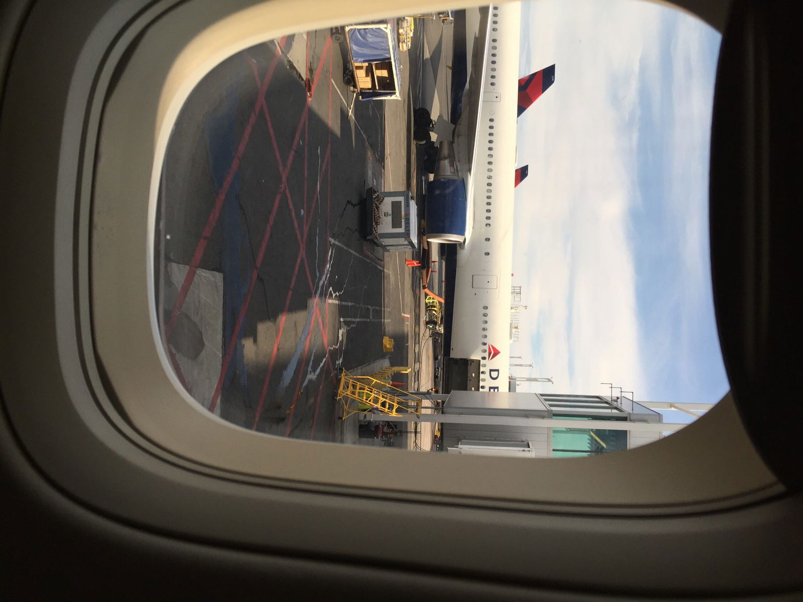 View of Terminal 4 gates from plane