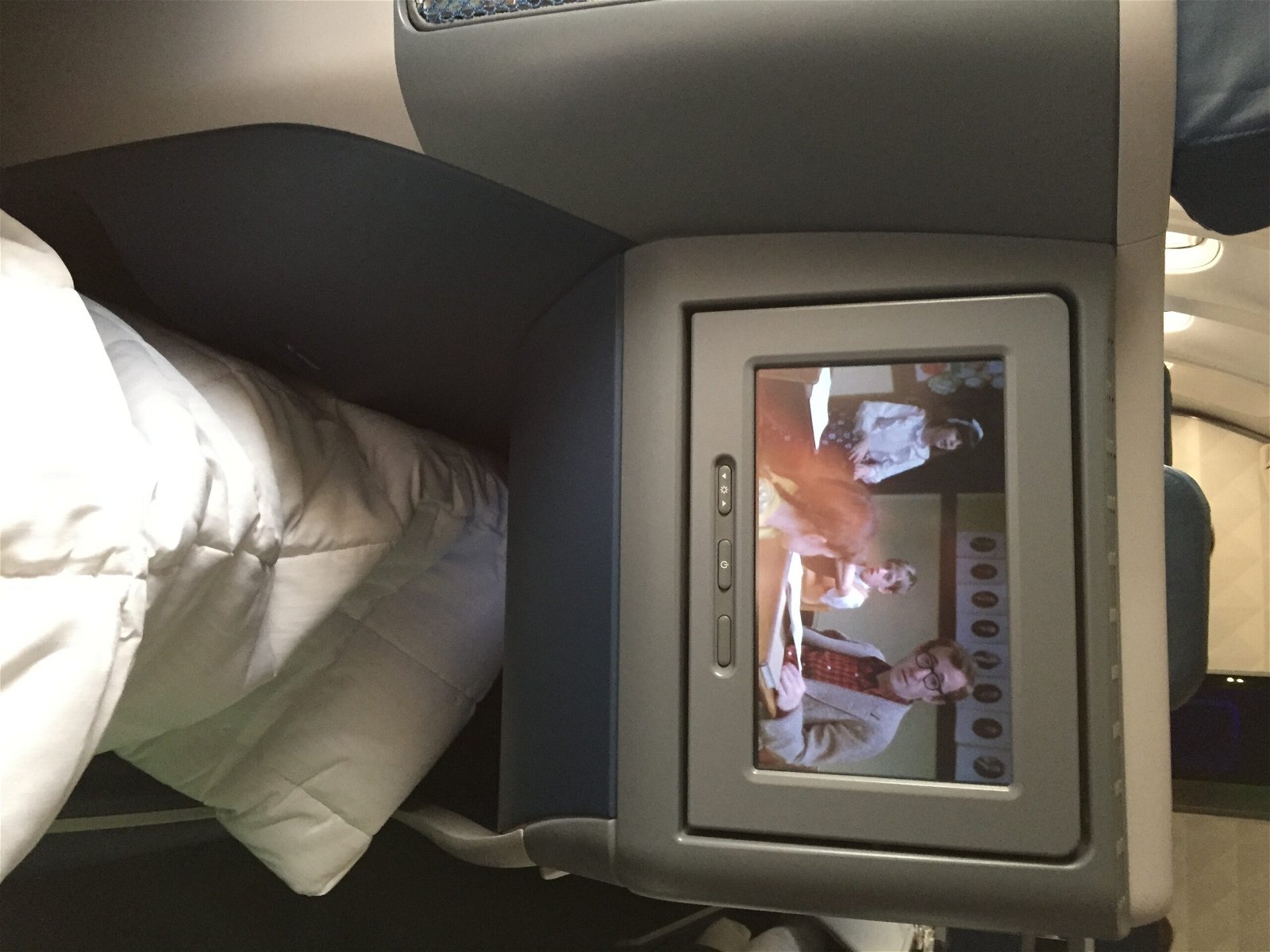 Delta One seat in reclined position