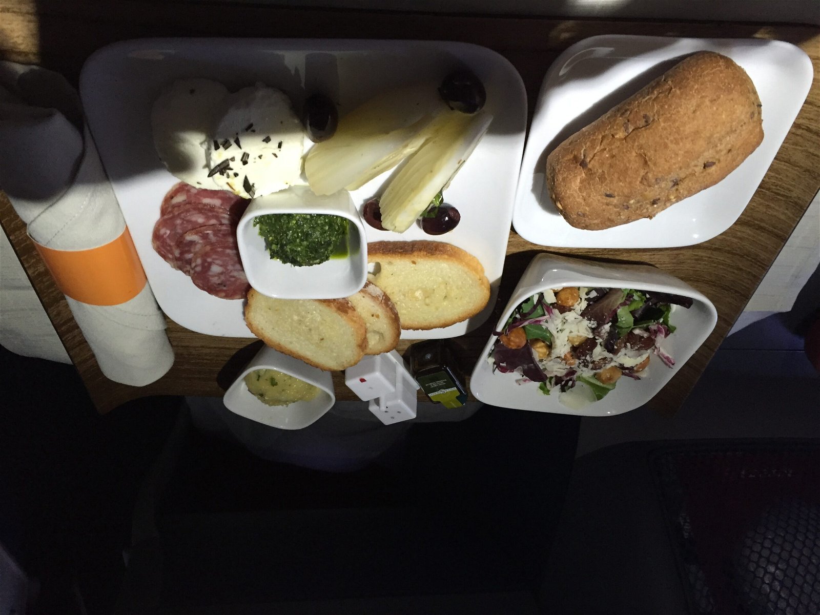 Delta One first course JFK-LAX