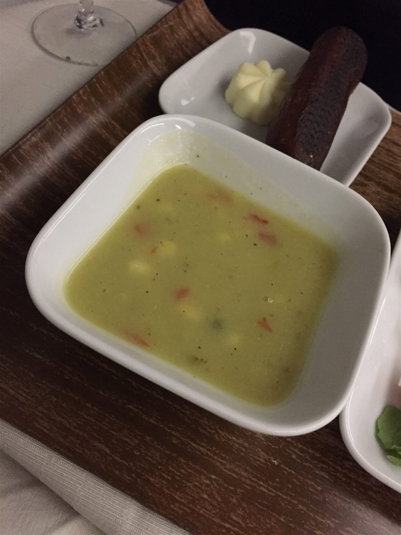 Corn and poblano soup