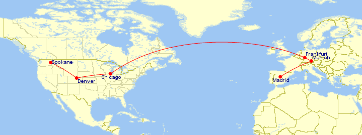 Lufthansa-Routing