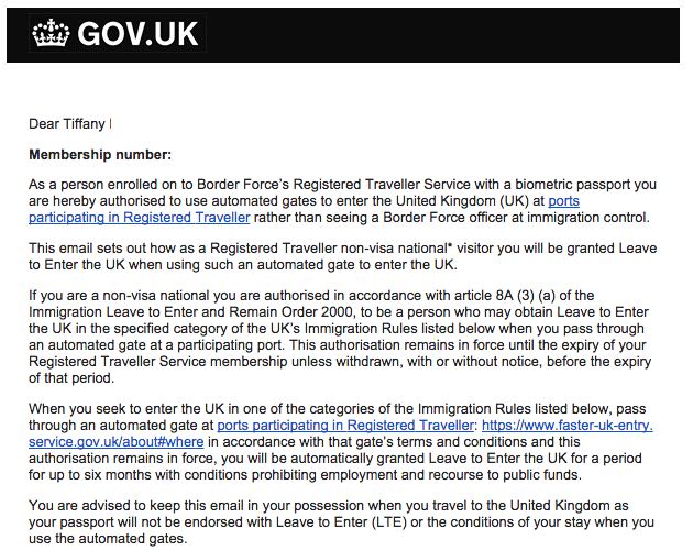 uk registered travellers