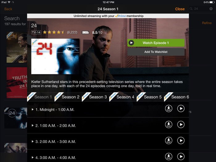 Amazon prime 2025 video download ipad