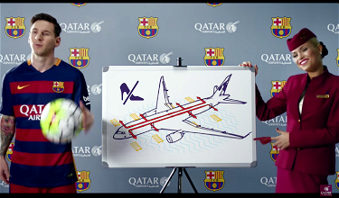 Qatar Airways’ New Safety Video, Starring FC Barcelona