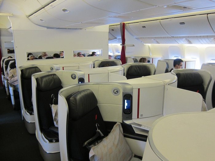 Air France's new business class cabin - available using SkyMiles