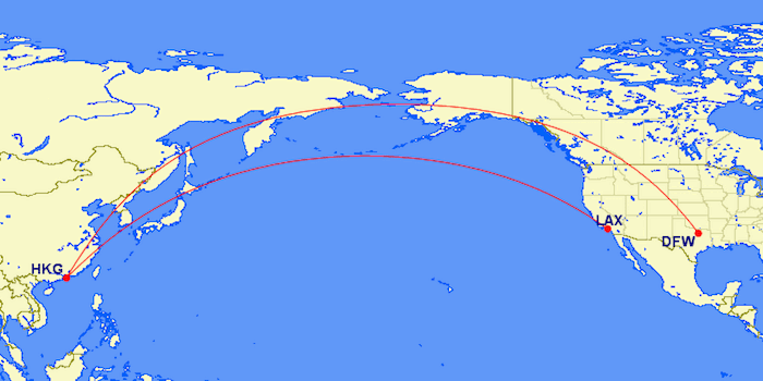 DFW-HKG-LAX