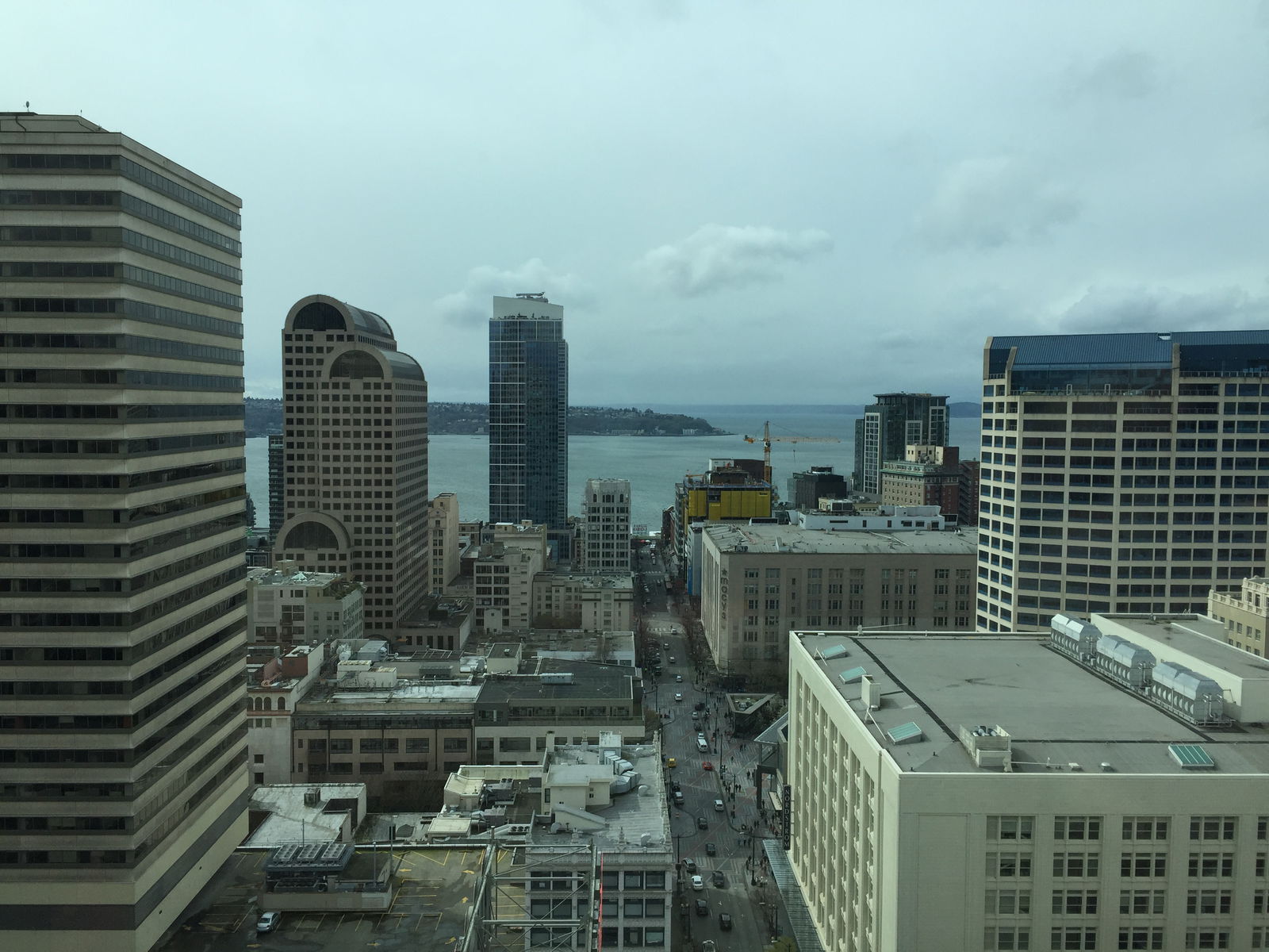 Grand Hyatt Seattle View King room overlooking Elliott Bay