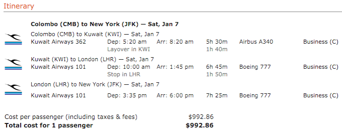 Kuwait-Airways-Fare